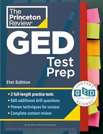 PRINCETON REVIEW GED TEST PREP: 2 PRACTICE TESTS + REVIEW & TECHNIQUES + ONLINE