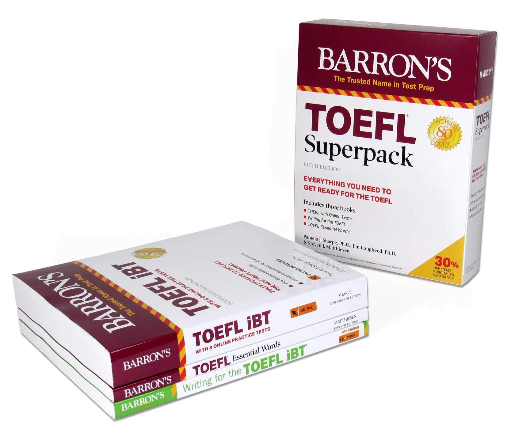 BARRON'S TOEFL IBT SUPERPACK (5TH ED.) - English